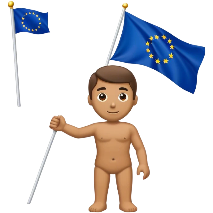 man with european union flag emoji