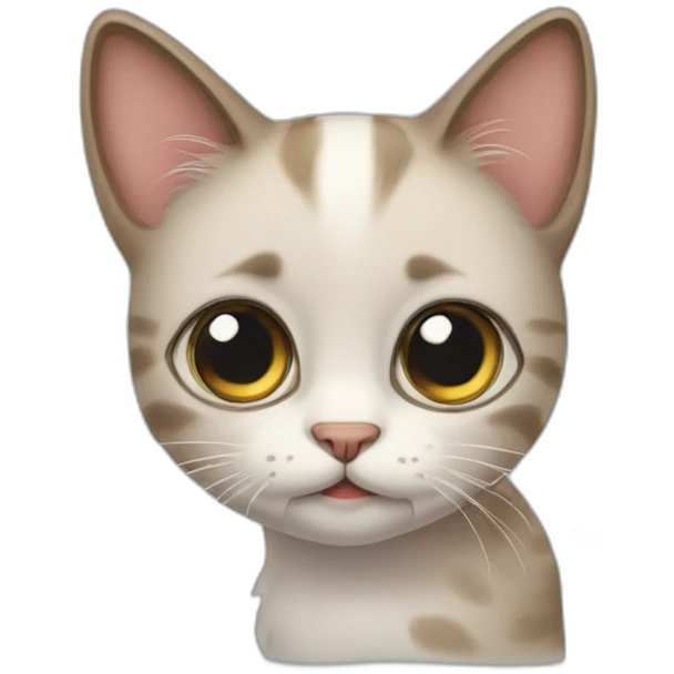 kitty with big eyes emoji