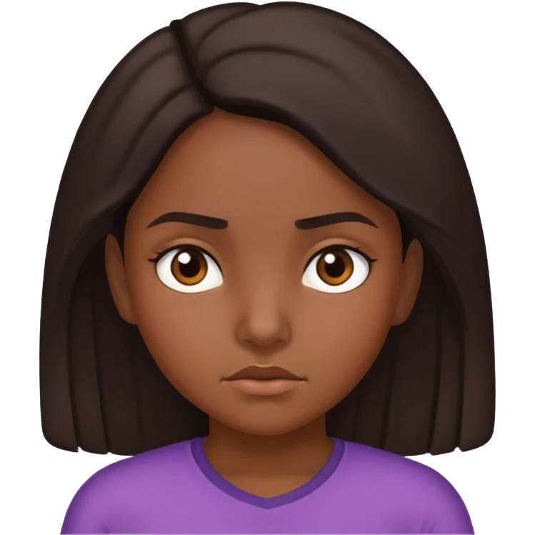 Hispanic girl determined look emoji