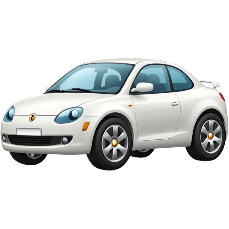 a white car on a black background. Lots of details emoji