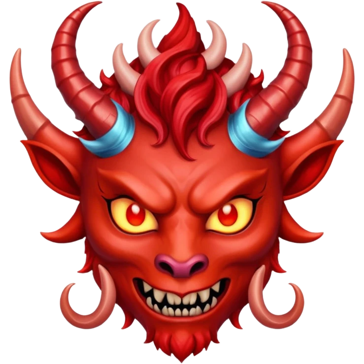 red glitter demon emoji