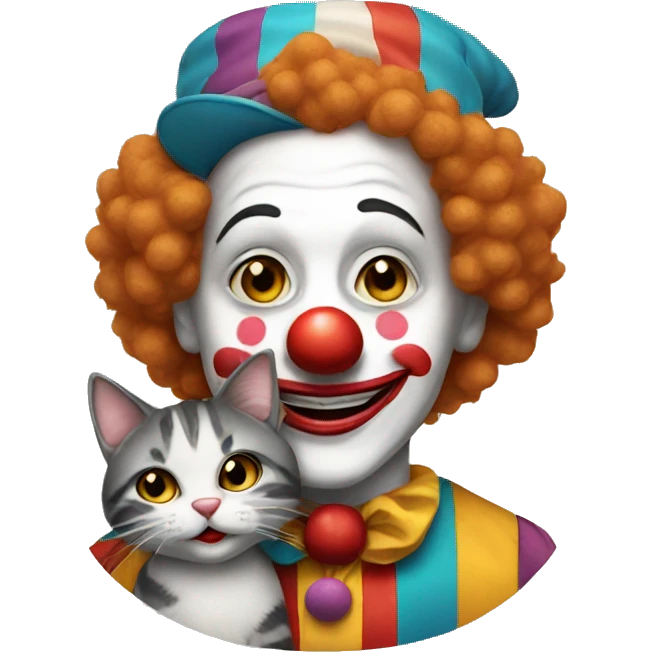 Clown with cat emoji