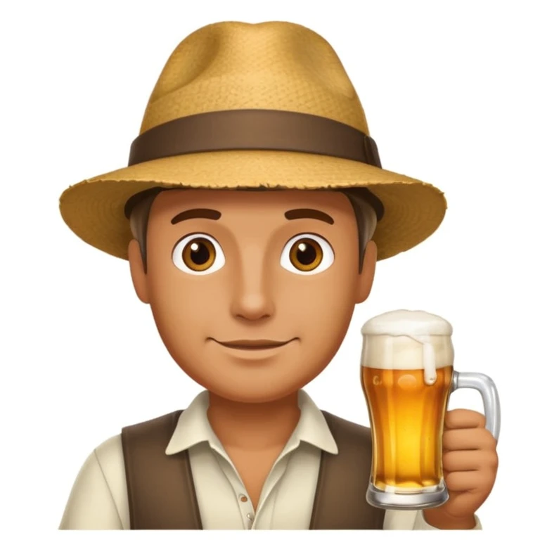 man and beer emoji