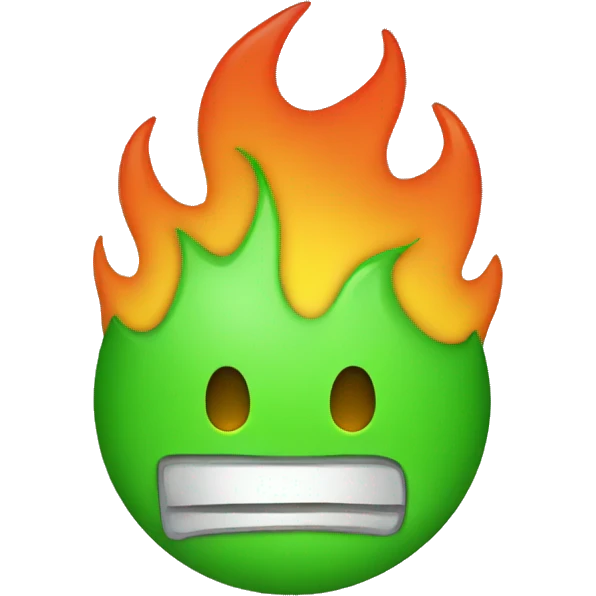 fire green emoji