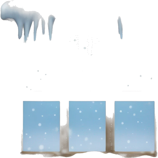Snowy window emoji