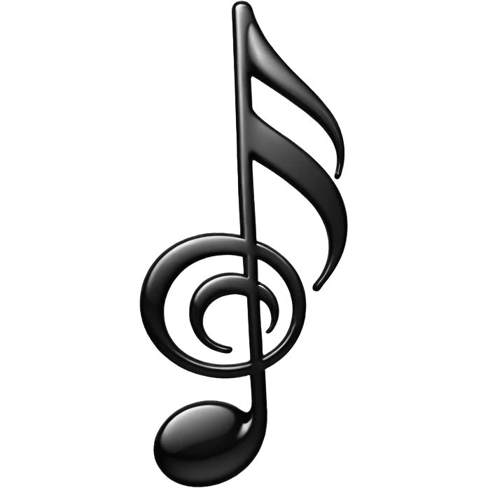 black music note emoji