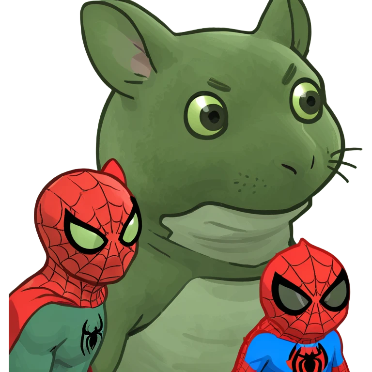 Chinchilla with Spider-Man emoji