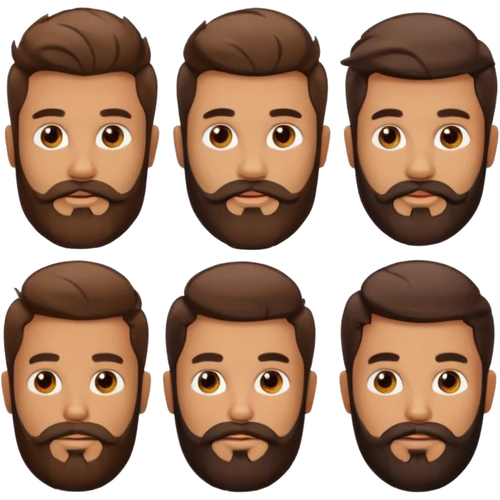 different beard emoji