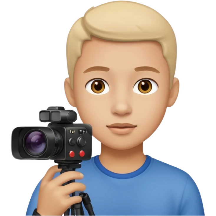 jovem filmando emoji