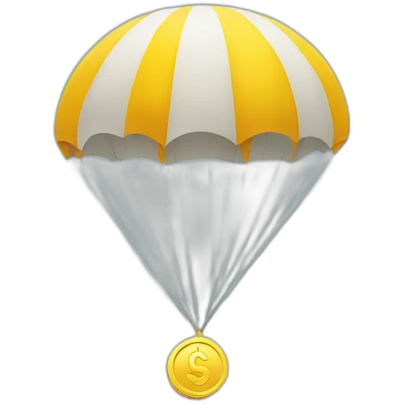 coin with parachute emoji