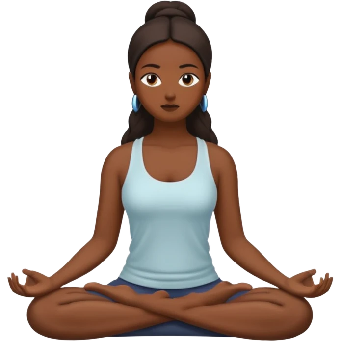 The figure of a woman in meditation (simple, abstract) emoji