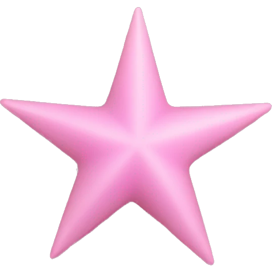Pink star matte emoji