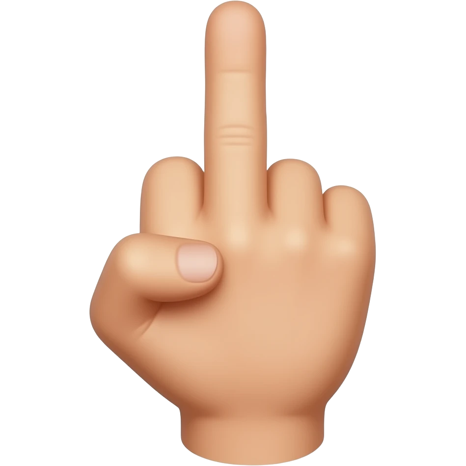 Middlefinger monday emoji