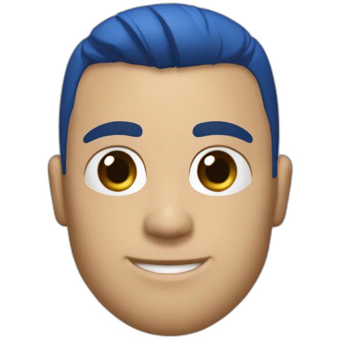 Futbolista español de 16 con camiseta azul marina y una franja azul clara en los hombros. Con el número 8 en la camiseta. que ponga PLAZA emoji