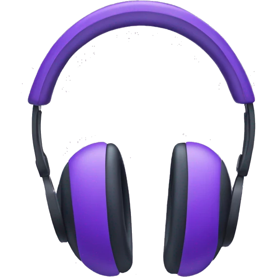 Purple apple headphones emoji