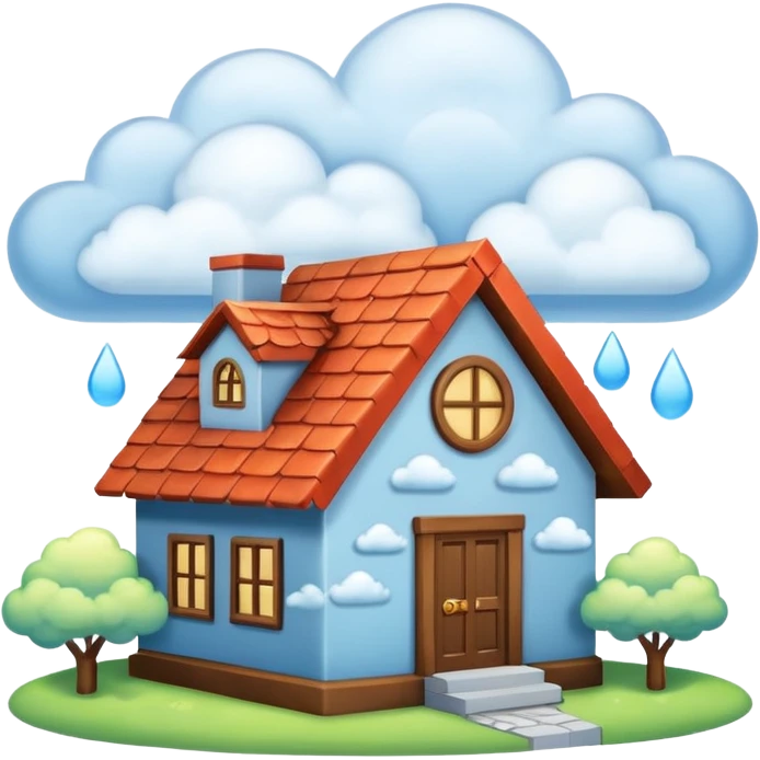 house made of clouds material  emoji