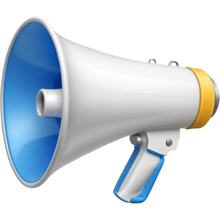 white megaphone emoji