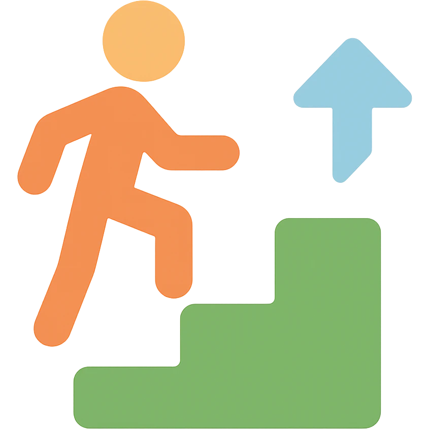 Step by step thinking icon emoji