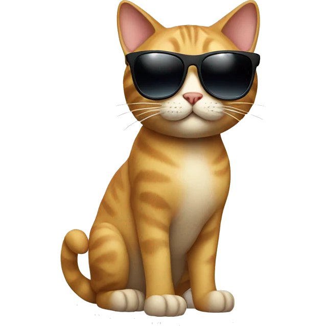 Cat with sunglasses emoji
