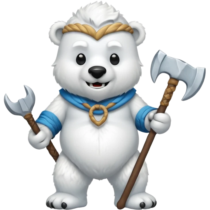Polar Bear viking emoji