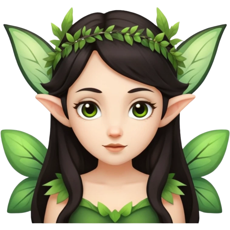 Forest fariy with dark hair  emoji