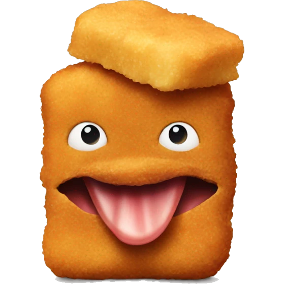 Chicken nugget eating steak emoji