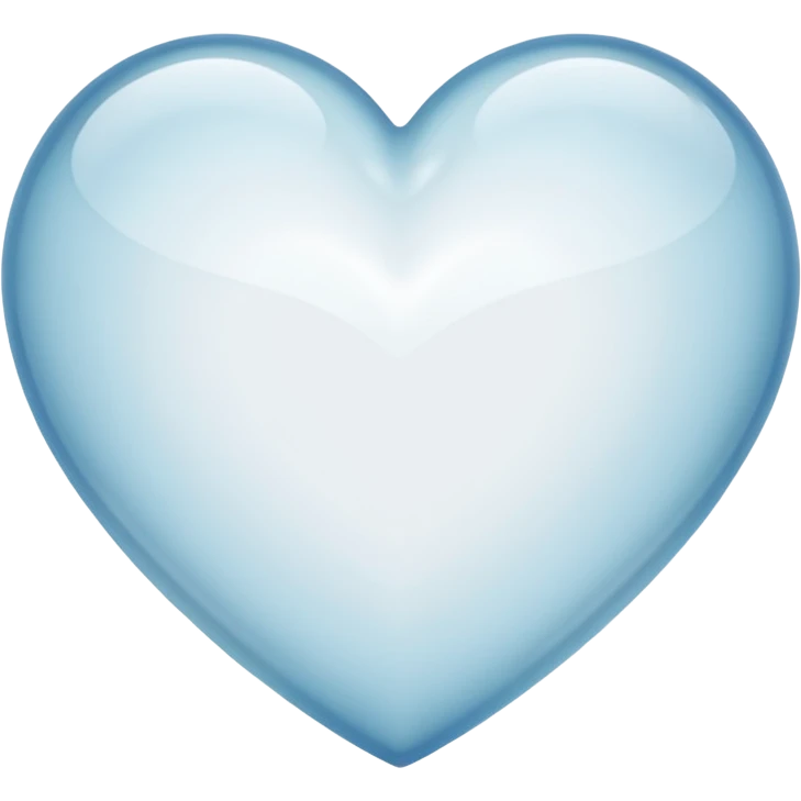 white heart with a transparent outline emoji