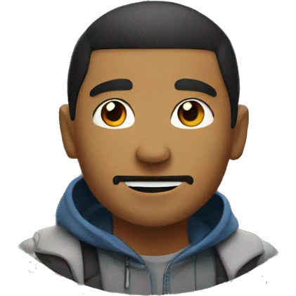 young man with fu-man-chu on top of a mountain emoji