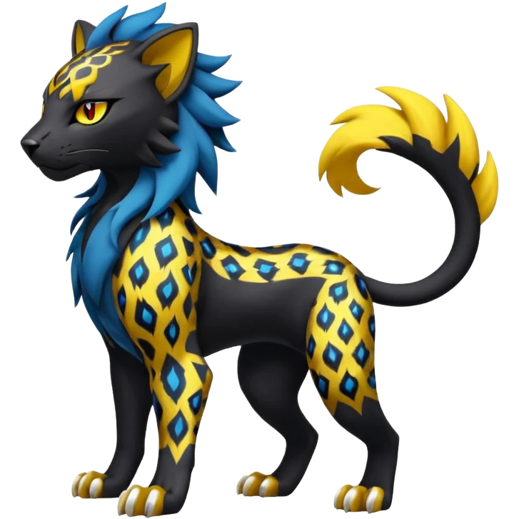 Pyroar-Luxray-Liepard-Pokémon-Fusion emoji