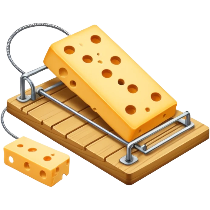 mousetrap with cheese emoji
