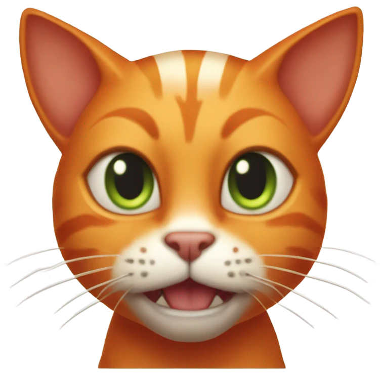 Devil cat that is orange  emoji