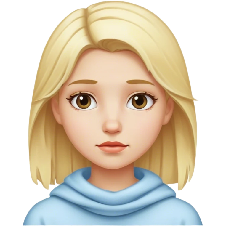 Cold girl with blonde hair emoji