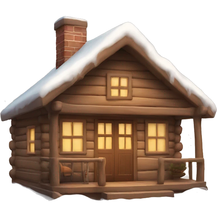 Cozy Christmas cabin  emoji