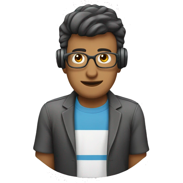 un chico enojado frente a una computadora emoji