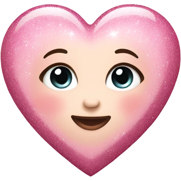 baby pink heart with glitter emoji