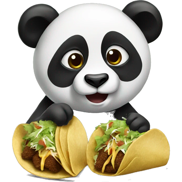 Panda eating tacos emoji