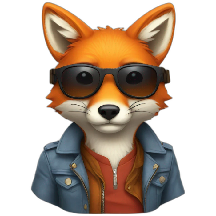 Fox being cool emoji