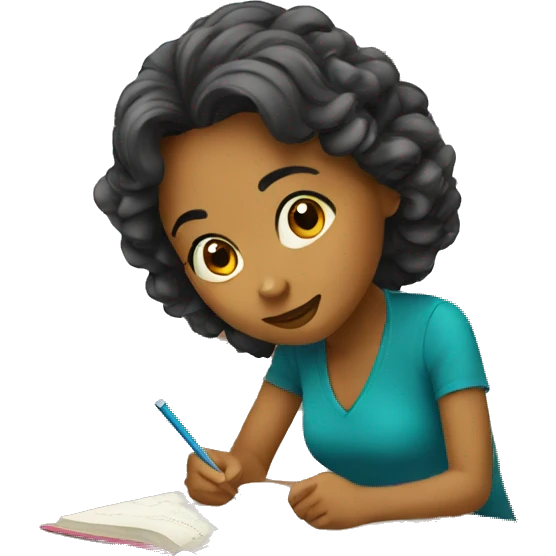 Girl studying emoji
