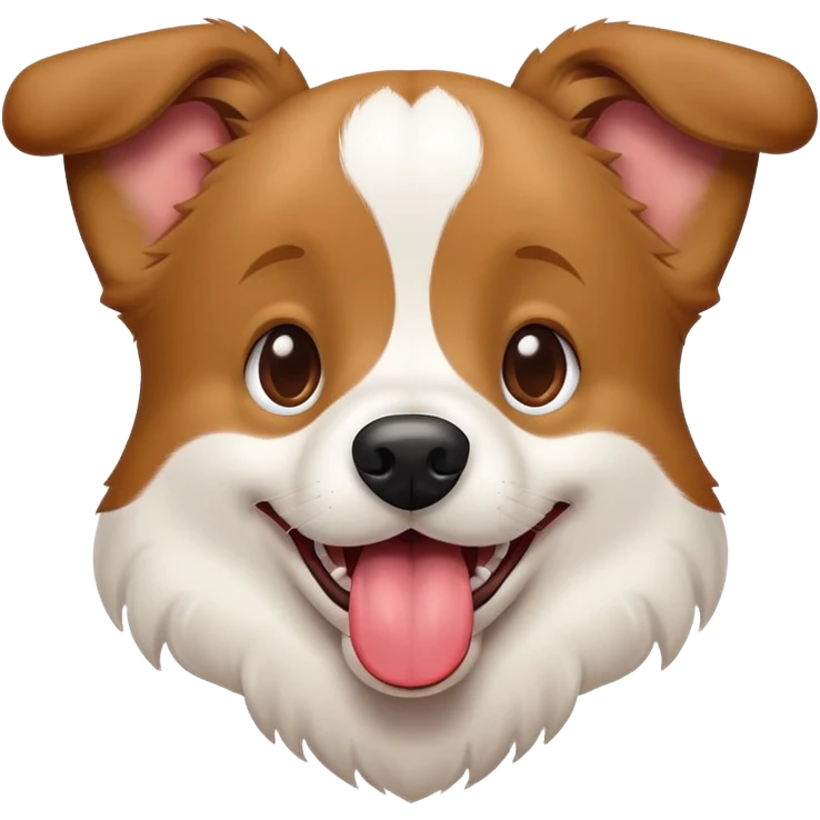 happy dog with tongue out and tail wagging emoji