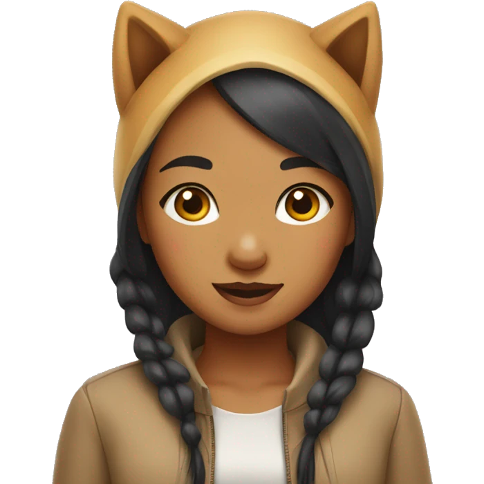 Girl with shiba inu dog emoji
