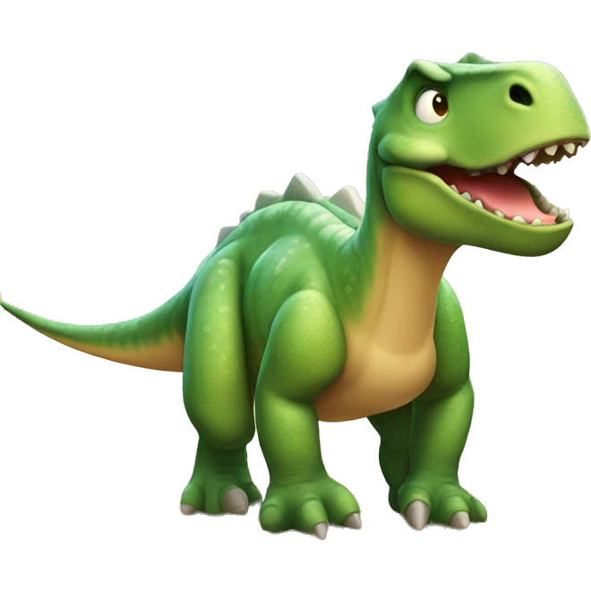 A dinosaur in summer emoji