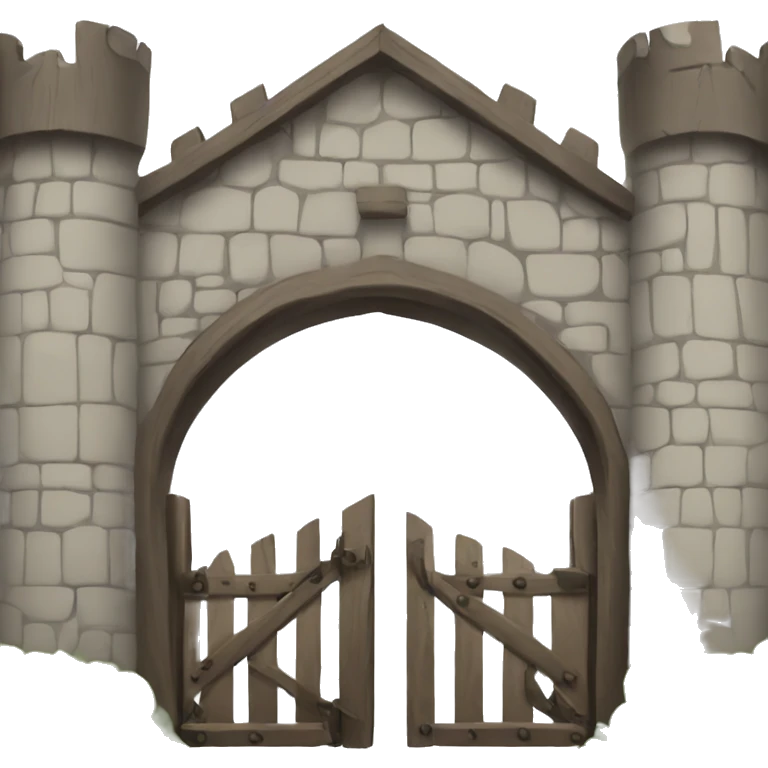 wooden medieval castle gate emoji