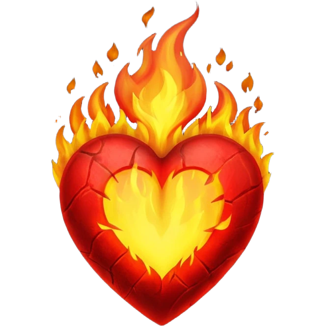 Black heart fire emoji