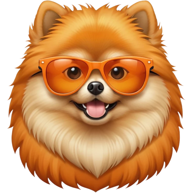 angry pomeranian in cool sunglasses emoji