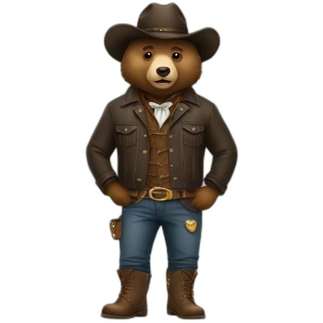 bear wearing santiags emoji