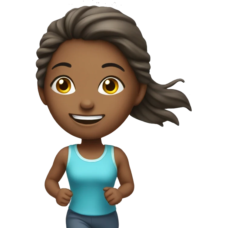 happy girl run emoji