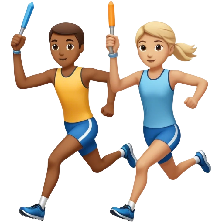 Relay race baton passing the baton emoji