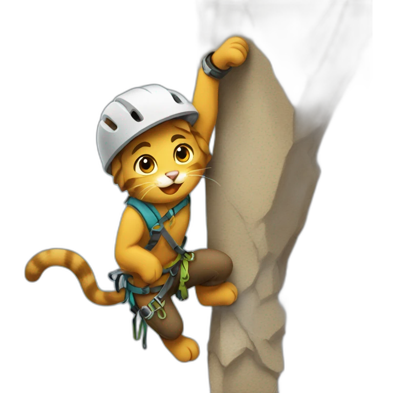 Cat rock climber  emoji