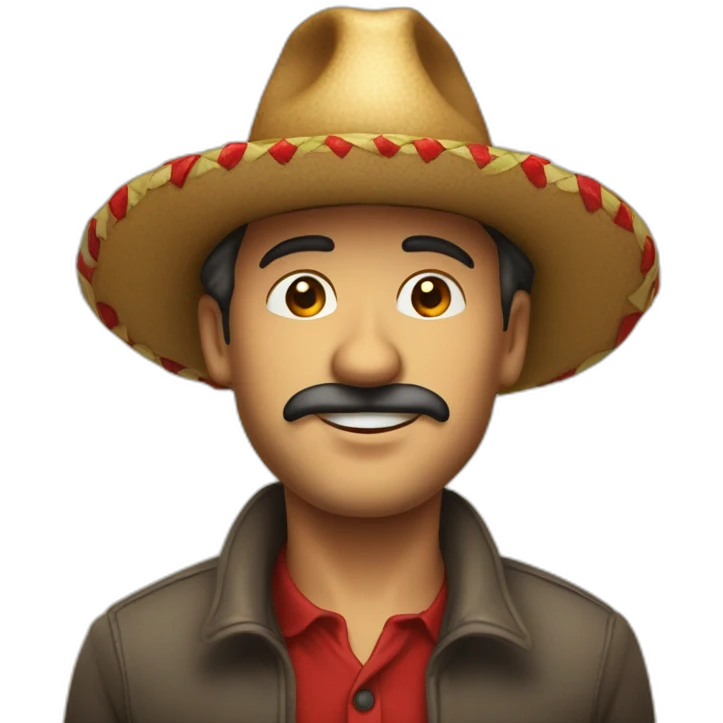 Hombre con facciones andinas y anteojos cuadrado y sombrero navidad emoji