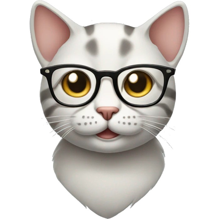 cat smiling with glasses  emoji